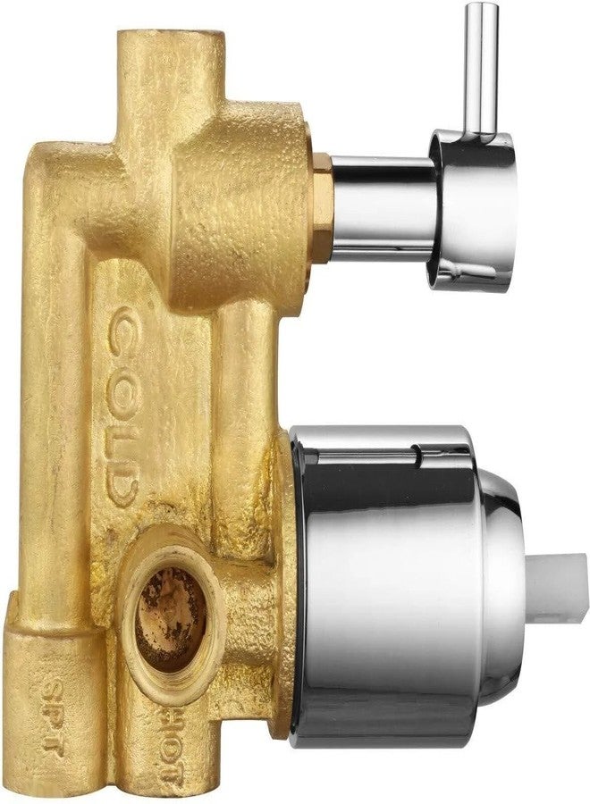 Mocksh Kube Brass Single Lever 3 Inlet / 5 Way Diverter with Exposed Parts Kit Complete Chrome, EXTANT High Flow Diverter Faucet Wall Concealed Diverter Faucet - Image 4